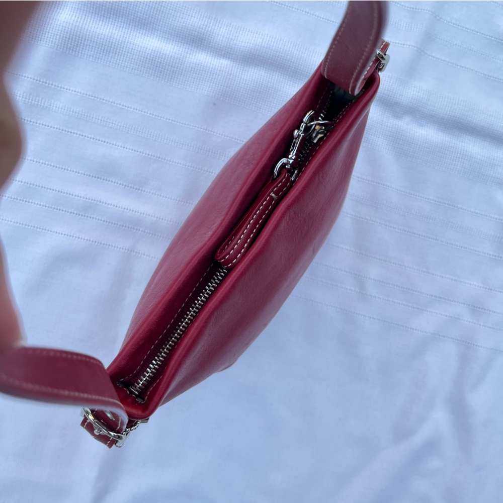 Vintage Mini Coach Demi Legacy Duffle bag Red Leather - Picture 7 of 13